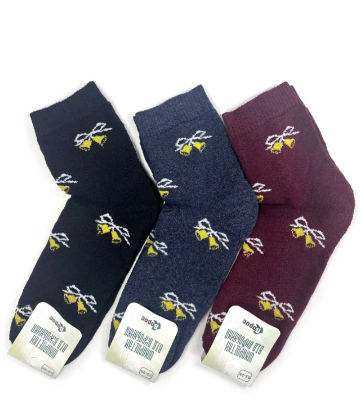 Шкарпетки жіночі, повна махра, зимові "Christmas bells" 23-25р. (12 пар!) Варос, фото 1