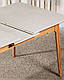 Сучасний керамічний стіл 120*80 см кухонний обідній розкладний прямокутний для кухні вітальні TM-120 барділіо лайт+бук, фото 8