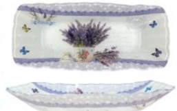 Тарілка для сервірування "Classic" Helios прямокутна 28 см декор 5256, фото 1