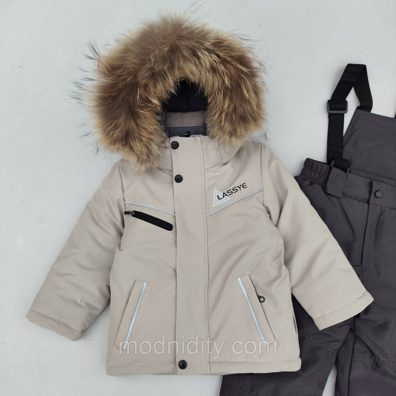 Зимовий дитячий комбінезон для хлопчика 2 3 4 роки "Робін" костюм куртка та напівкомбінезон, фото 1