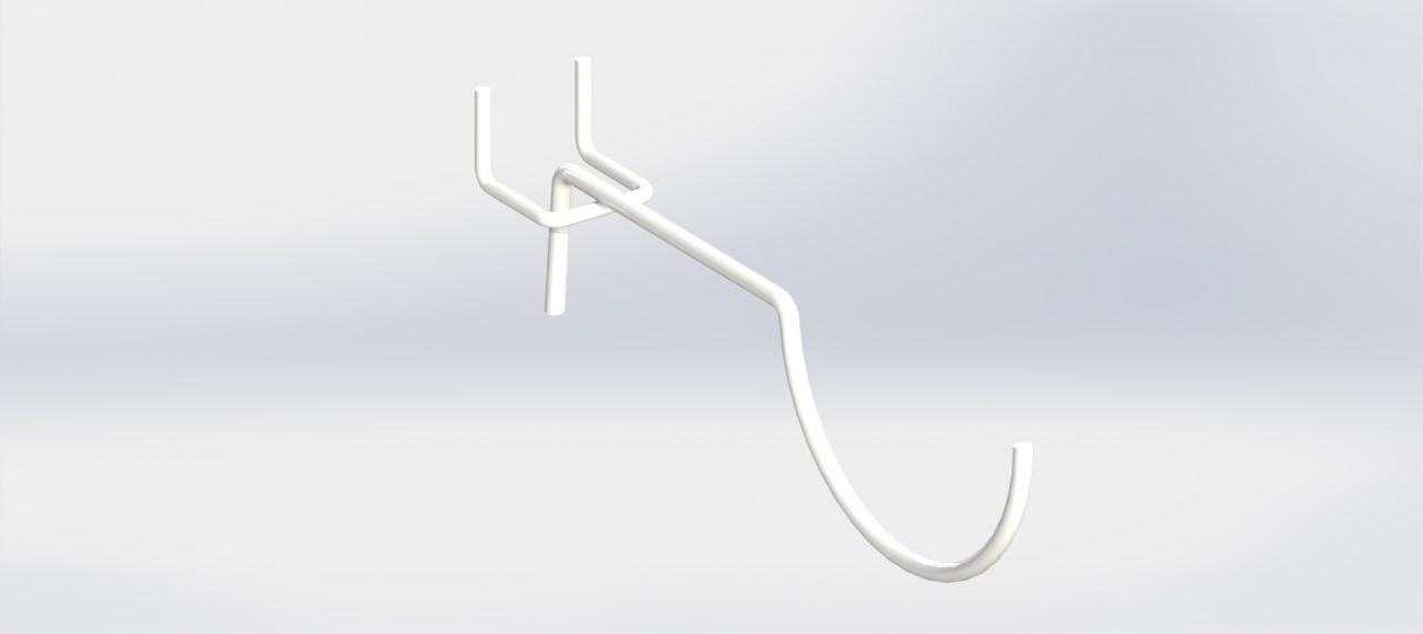 Гачок для інструментів дугообразний білий