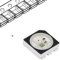 WS2813B-B LED: SMD: 5050, PLCC6: RGB: 5x5x1,6мм: 3,5 ... 5,3В: Лінза: прозора