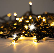 Гірлянда електрична Chomik, 200 LED, 10м, теплий білий, від мережі