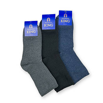 Чоловічі махрові шкарпетки без резинки King