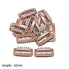 Набір із 5 бежевих металевих затискачів 32×15 мм – надійне кріплення для перук і нарощування волосся!