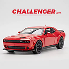 Модель 1:32 Dodge Challenger Hellcat SRT Red Eye — металева машинка зі світловими та звуковими ефектами, механізмом Pull Back