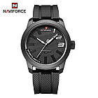 NAVIFORCE NF9202T Годинник Чоловічий | Стильний Кварцовий Годинник із Силіконовим Ремінцем | Водостійкий 30М | Чорний