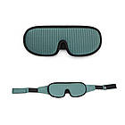 3D маска для сну з м’якою вставкою, дихаюча, зелена, з регульованим ремінцем, 20 см Зелена