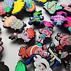 Набір 15 шт. Джибітси (Jibbitz), бейджів, значків, кнопок "Тролі" для Crocs / сабо / слайдів | Шуз-шарми Trolls