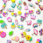 Набір 15 шт. Джибітси, бейджів, значків, кнопок "Літо, рожеві" для Crocs / сабо / слайдів | Шуз-шарми