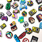 Набір 10 шт. Джибітси, бейджів, значків, кнопок "Ігрові" для Crocs / сабо / слайдів | Шуз-шарми