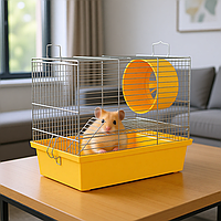 Клітка для гризунів "Хом'як 2"(330х230х290) цинк беж