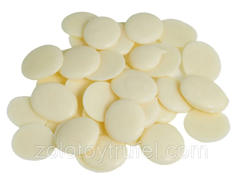 Шоколадна глазур біла "Диски білі" 500 г, Мир, фото 1