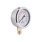 Манометр для тиску води THERMO ALLIANCE Forte на 6 бар з нижнім підключенням 1/4" Ø63 мм TAF170G6B, фото 2