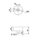 Манометр для тиску води THERMO ALLIANCE Forte на 6 бар з нижнім підключенням 1/4" Ø63 мм TAF170G6B, фото 6