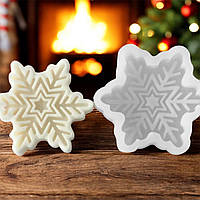 Молд «Сніжинка» для свічок, м'який та еластичний силікон, 1 шт. Мод. 98