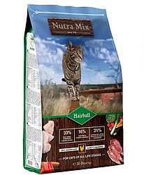 Сухий корм для котів Nutra Mix Hairball (Нутра Мiкс для виведення шерсті), 9,07 кг.