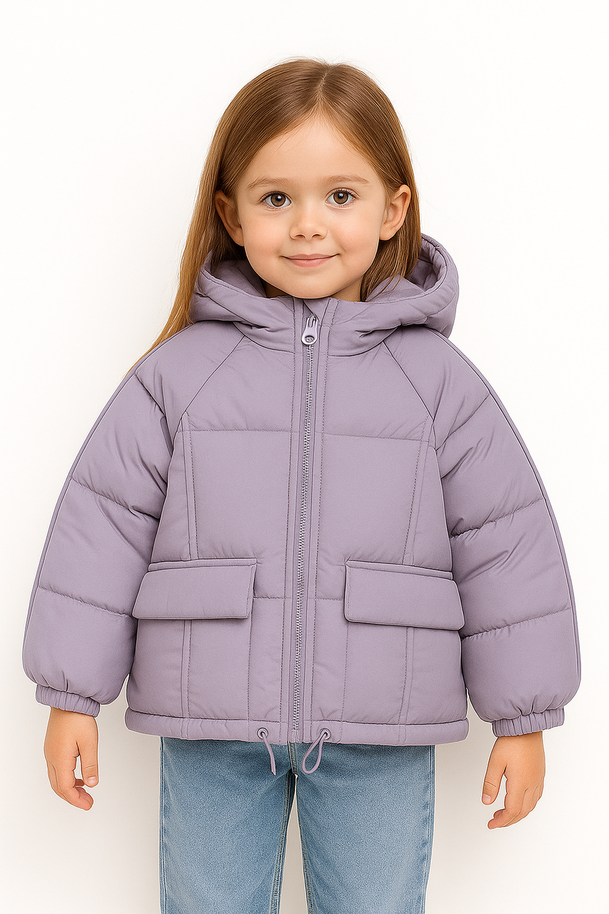 Куртка дитяча для дівчинки 110-150 см фіолетова (546), фото 1
