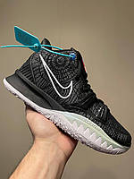 Чоловічі текстильні кросівки Nike Kyrie 7 Black Green чорні, стильні, легкі, комфортні