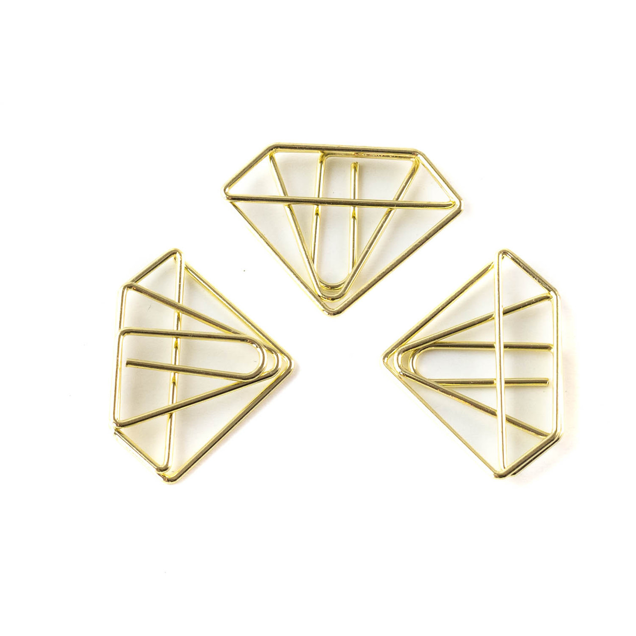 Скріпка Діамант 22*30мм золото 1шт SKR066, фото 1