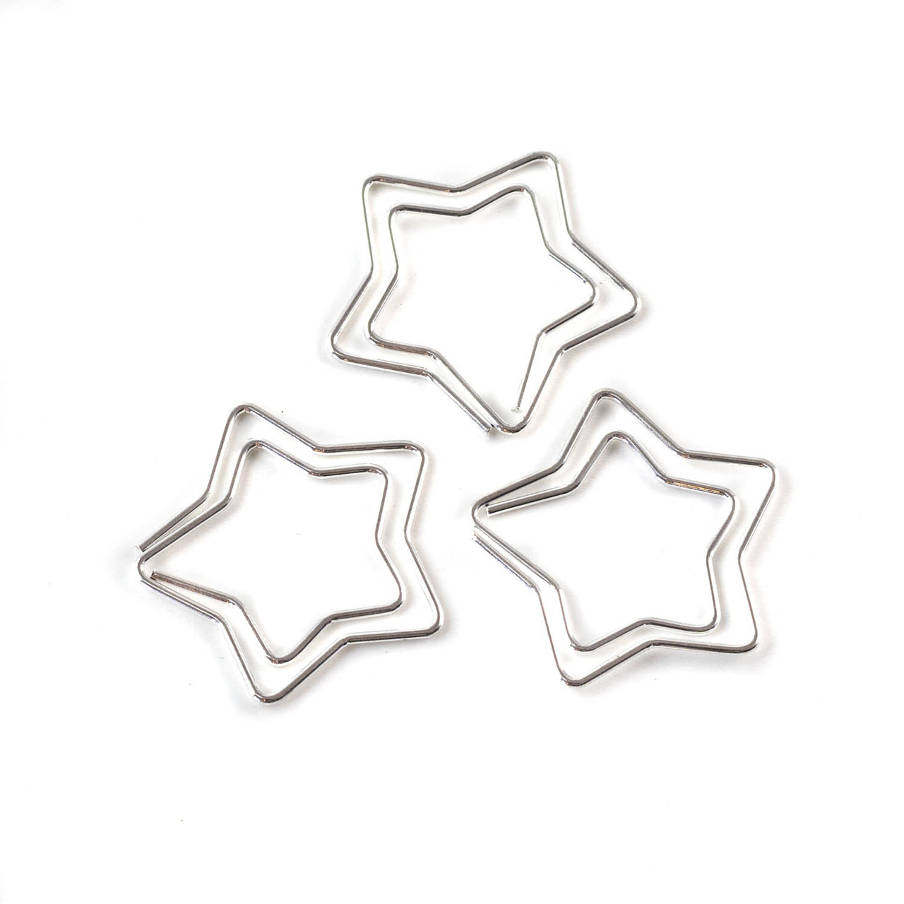 Скріпка Зірка 30*30мм срібло 1шт SKR068, фото 1