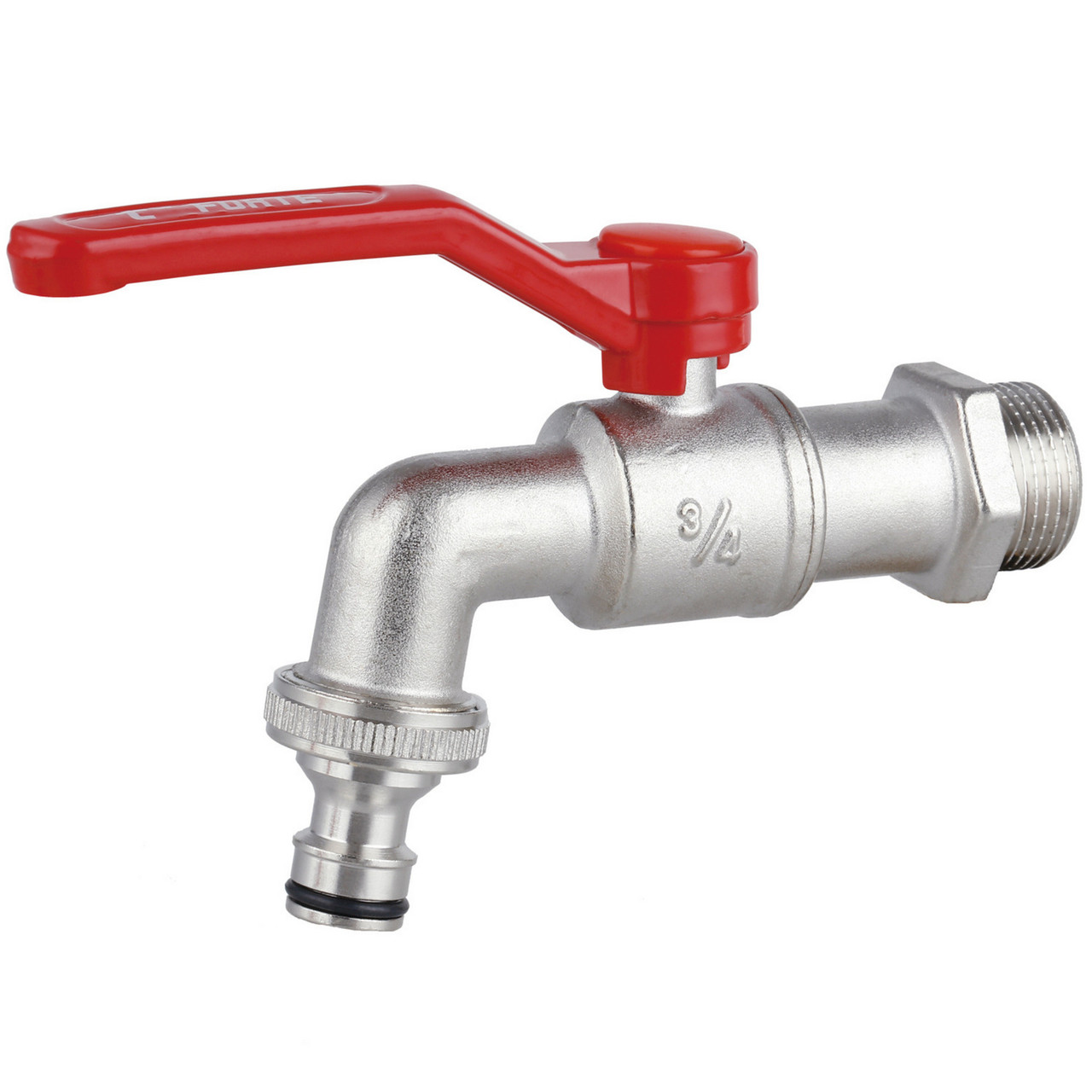 Поливальний кран THERMO ALLIANCE Forte 3/4" зв-штуцер PN25бар TAF141W20, фото 1