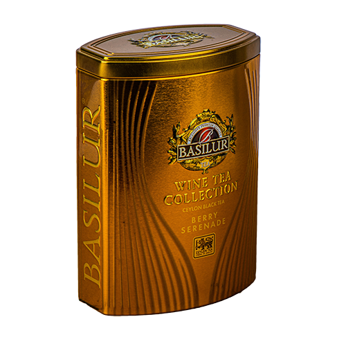 Чорний чай Basilur Ягідна серенада, колекція Чайне вино ж/б 75 г, фото 1