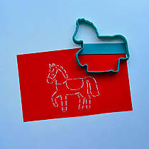 3D формочки -вирубки для пряників "Кінь 9"