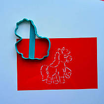 3D формочки -вирубки для пряників "Кінь 10"