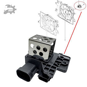 Регулятор вентилятора радіатора Dokker Renault 255503792R 255502585R 255509263R