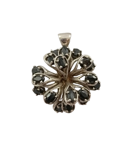 Підвіска срібна з оніксом ЕЖ, фото 1