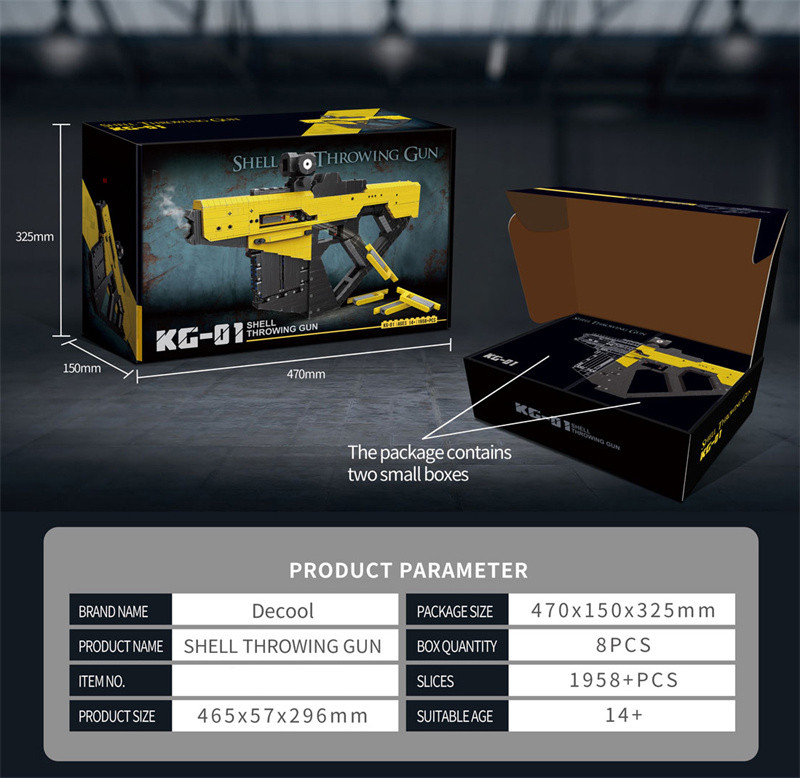 G484221-KG-01 Конструктор-іграшка Бластер з блоків на батарейках 1958 деталей, фото 1