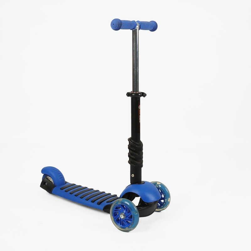 Самокат триколісний 1069-4 , Best Scooter, PU колеса, ПІДСВІЧУВАННЯ, в пакеті, фото 1