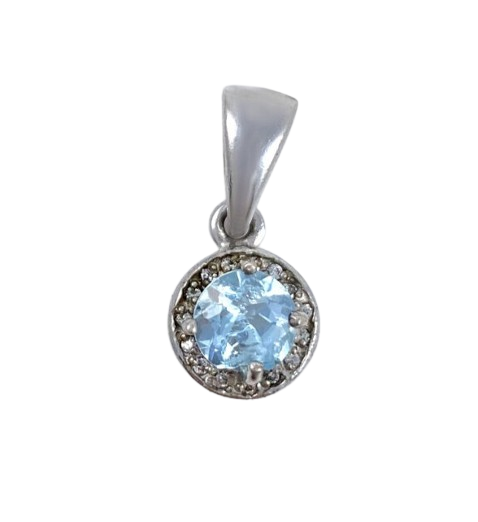 Підвіска з блакитним топазом Р-274, фото 1