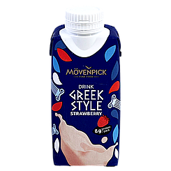 Йогурт питний зі смаком полуниці Мовенпік Movenpick greek style strawberry 200ml 12шт/ящ (Код: 00-00018446)