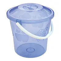 Відро харчове пластикове з кришкою прозоре, 12л Україна (66-268)