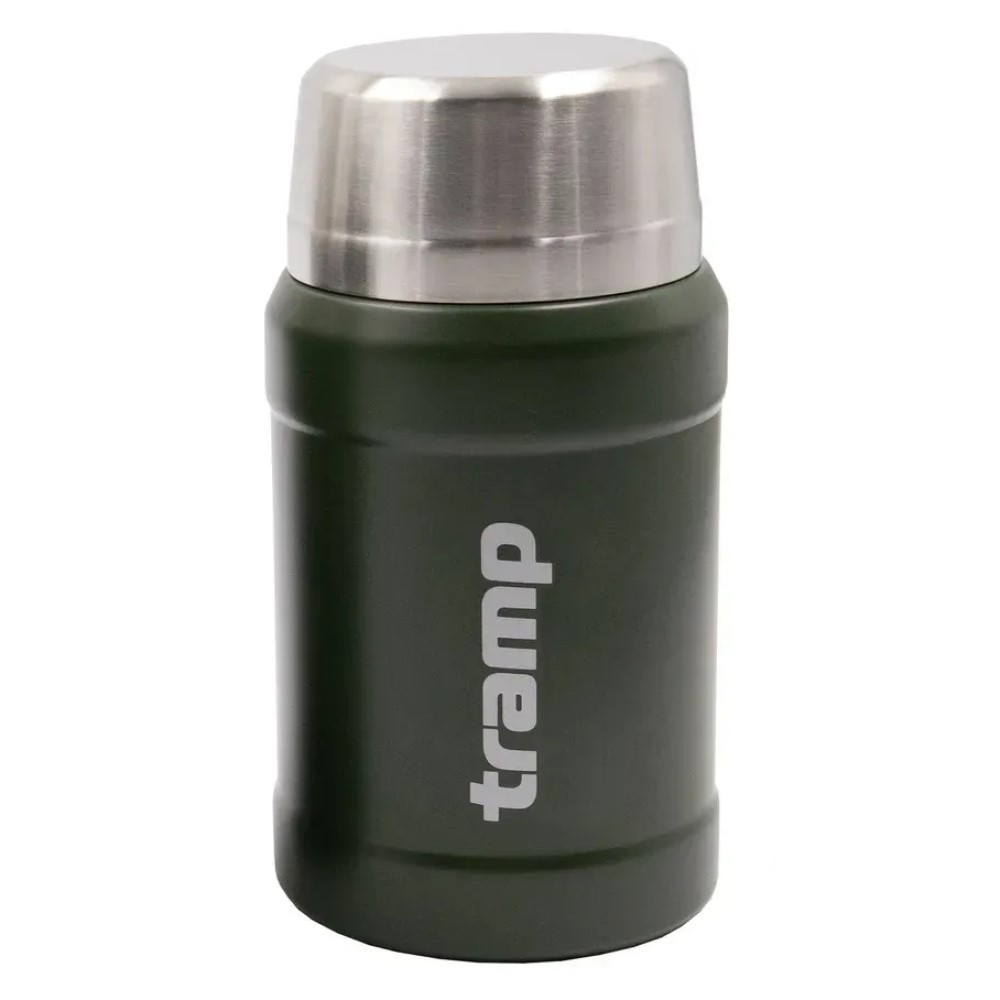 Термос для їжі Tramp UTRC-132 (0,8л), оливковий, в чохлі, нержавіюча сталь, складна ложка, фото 1