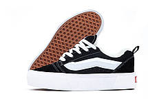 Зимові Vans Knu Platform Winter Fur Black White Кеди на хутрі Ванс Кну чорно-білі на платформі зима теплі дутий язичок, фото 5
