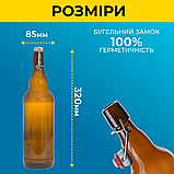 Пляшка Бугельна 1 л (скло) коричнева 1шт, фото 2