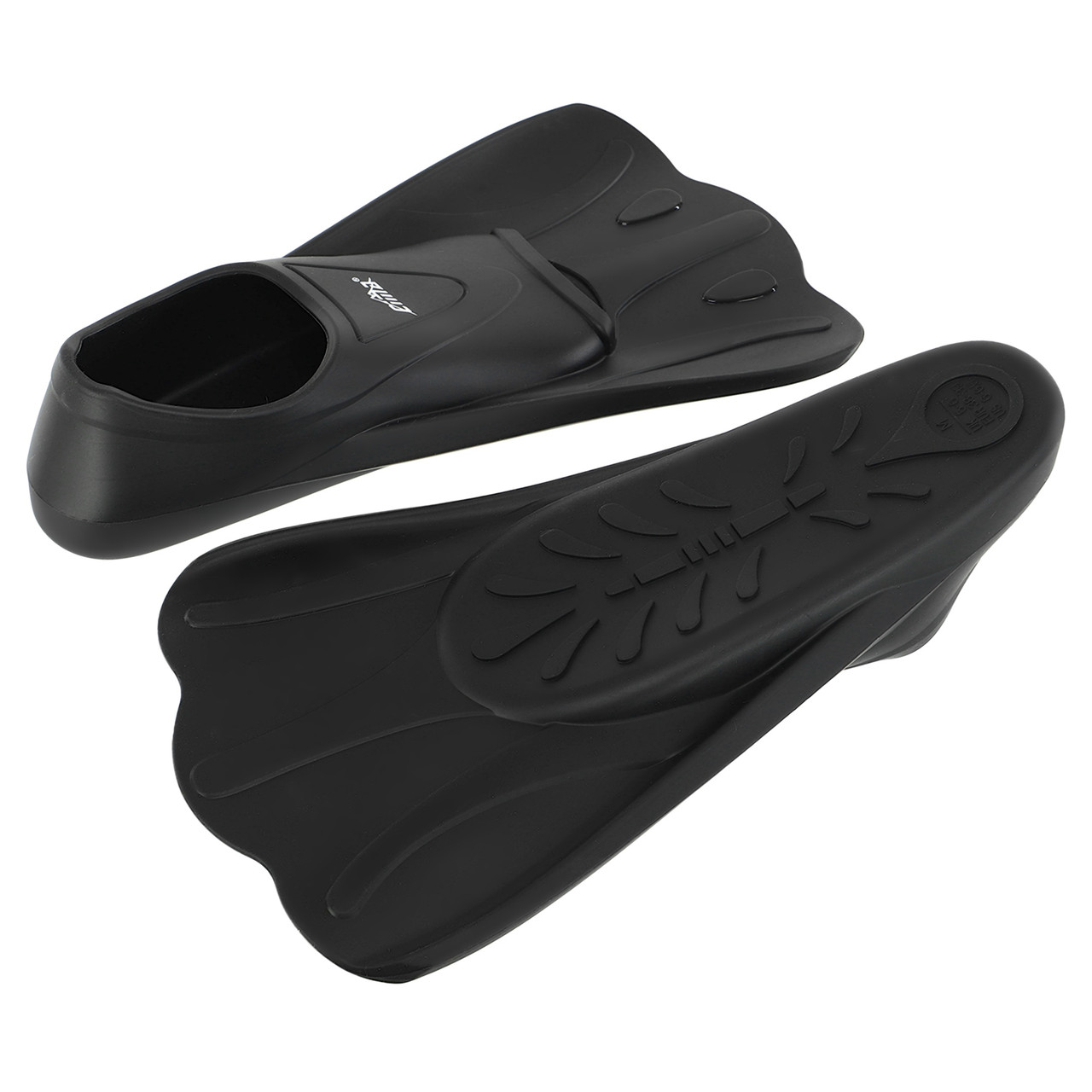 Ласти для тренувань у басейні із закритою п'ятою CIMA PL-0788 розмір 33-35 Чорний маломірять на 2 розміри, фото 1