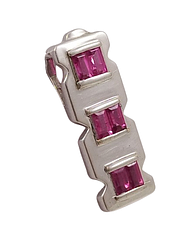 Срібна підвіска з рубіном Р-266