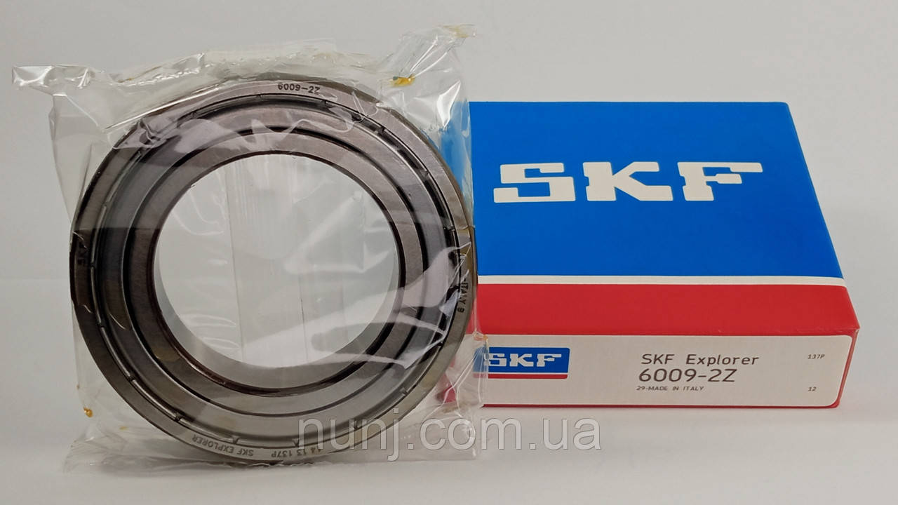 Підшипник 6009-ZZ SKF (80109) розміри: 45*75*16 кульковий радіальний закритий, фото 1