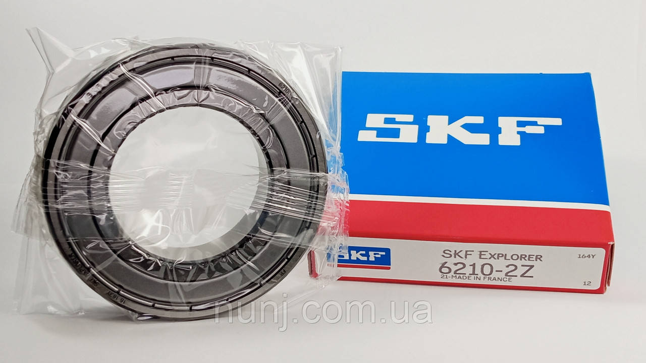 Підшипник 6210-ZZ SKF (80210) розміри: 50*90*20 кульковий радіальний закритий, фото 1