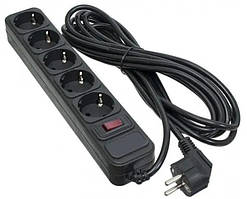 Мережевий фільтр, подовжувач на 5 розеток SP5 5m (чорний)