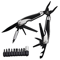 Мультитул + біти Traveler MT-842IFD-8G (9 в 1) 16 см чорний + чохол,мультитул багатофункціональний
