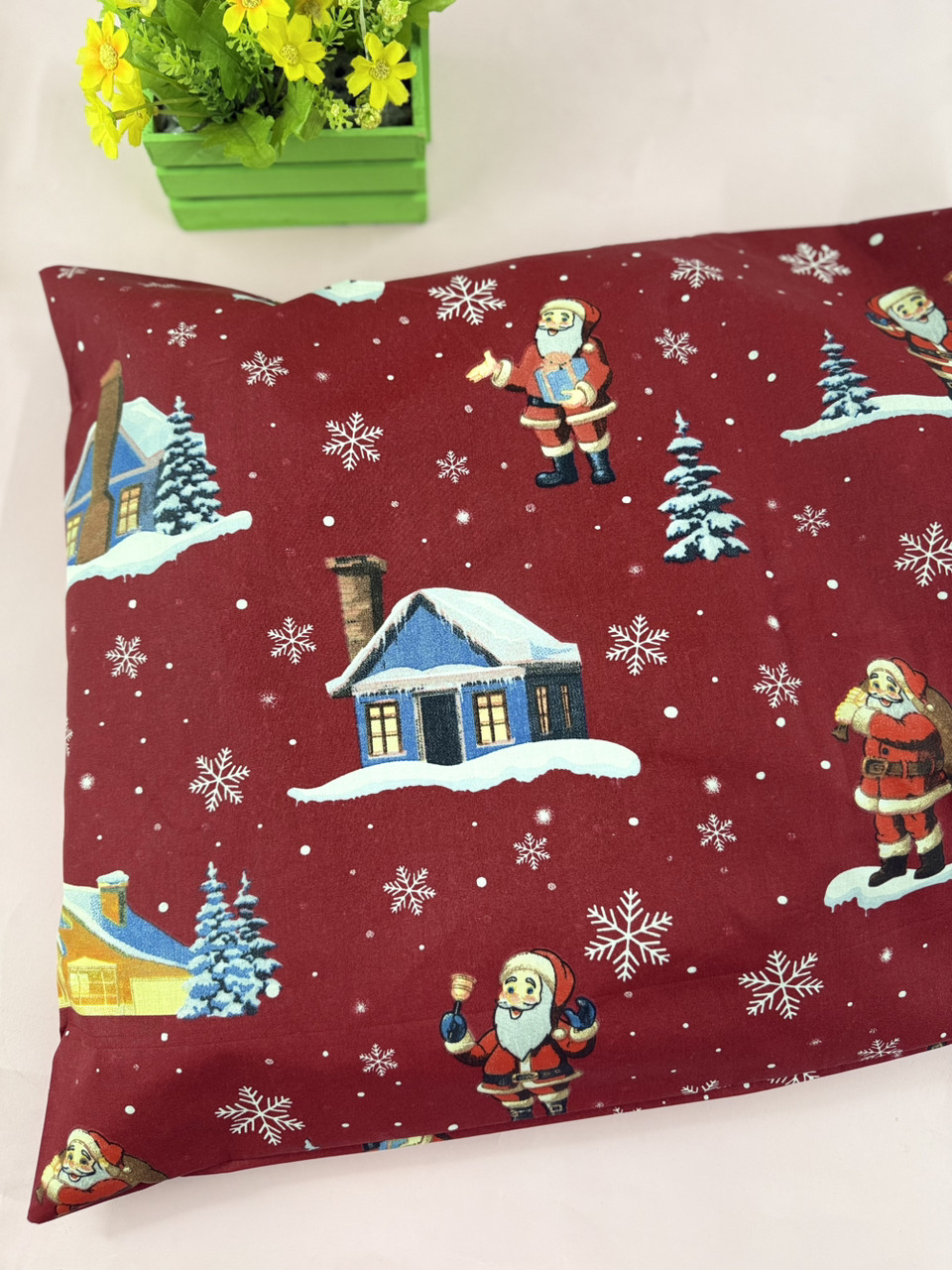 Новорічна Наволочка на подушку   розмір 70 на 50, фото 1