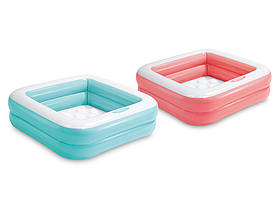 Дитячий басейн надувний Intex 57100 для дорослих і дітей круглий для вулиці саду дачі та будинку 85 х 85 х 23 см