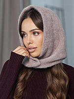 Жіночий капор Selena з екохутра кава з молоком (мокко)