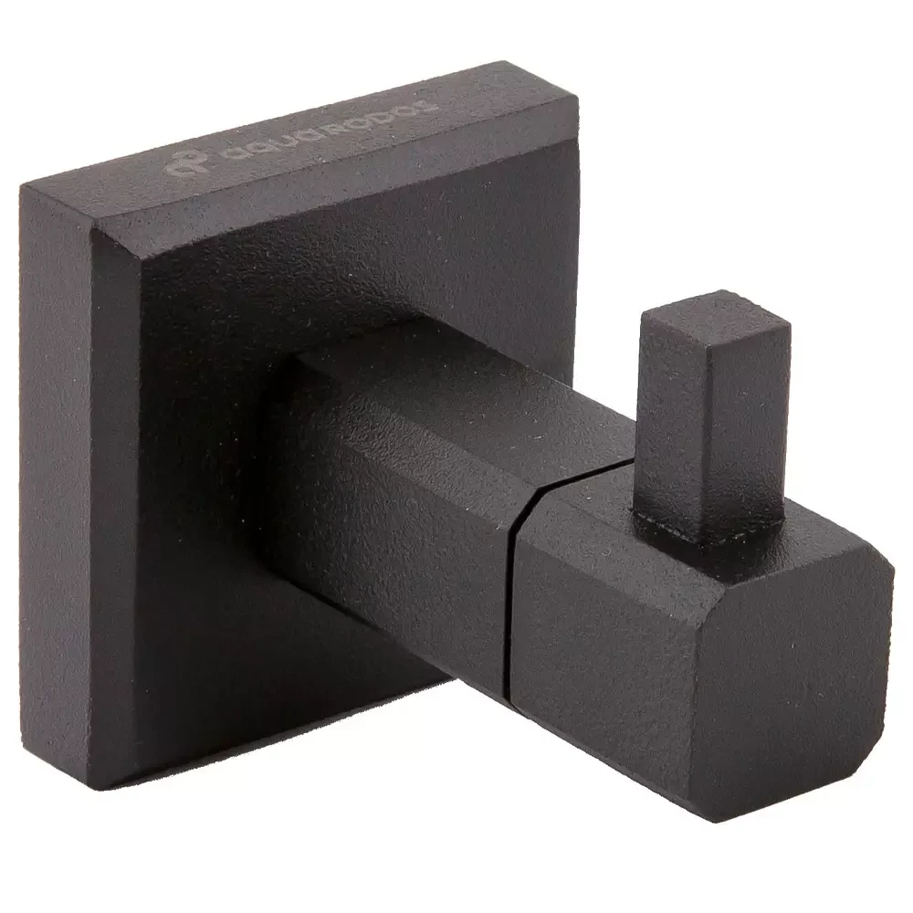 Гачок Аква Родос Леонардо 9915 одинарний чорний мат, фото 1