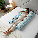 Подушка для вагітних Блакитна ведмедики підкова обіймашка, фото 3